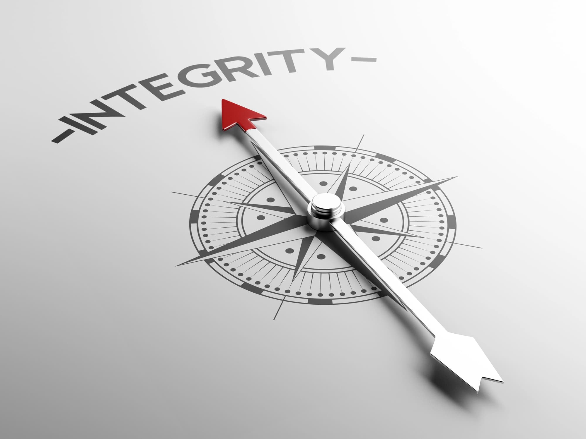 Compass pointing to Integrity